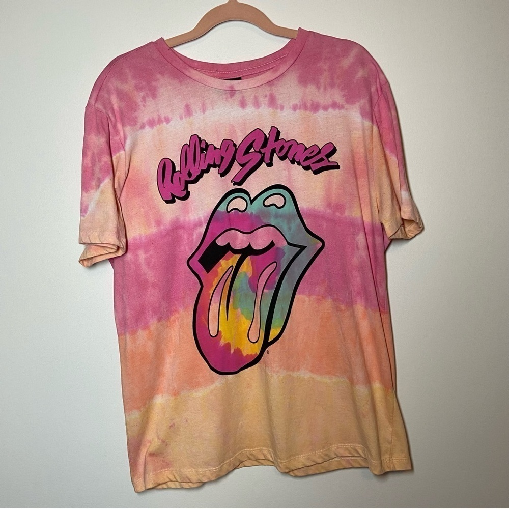 ROLLING STONES TYE DYE TSHIRT WOMANS SIZE L